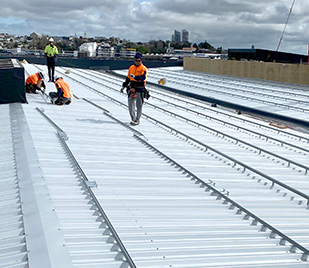 Metal warm roof system installation Auckland