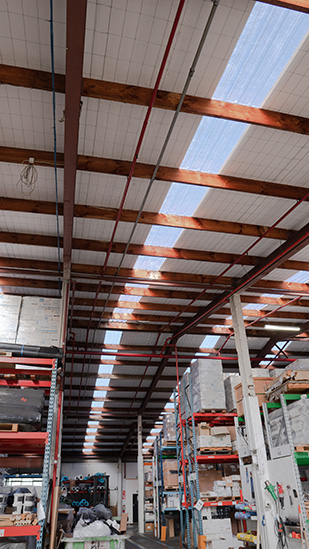 Warehouse cold roof natural light